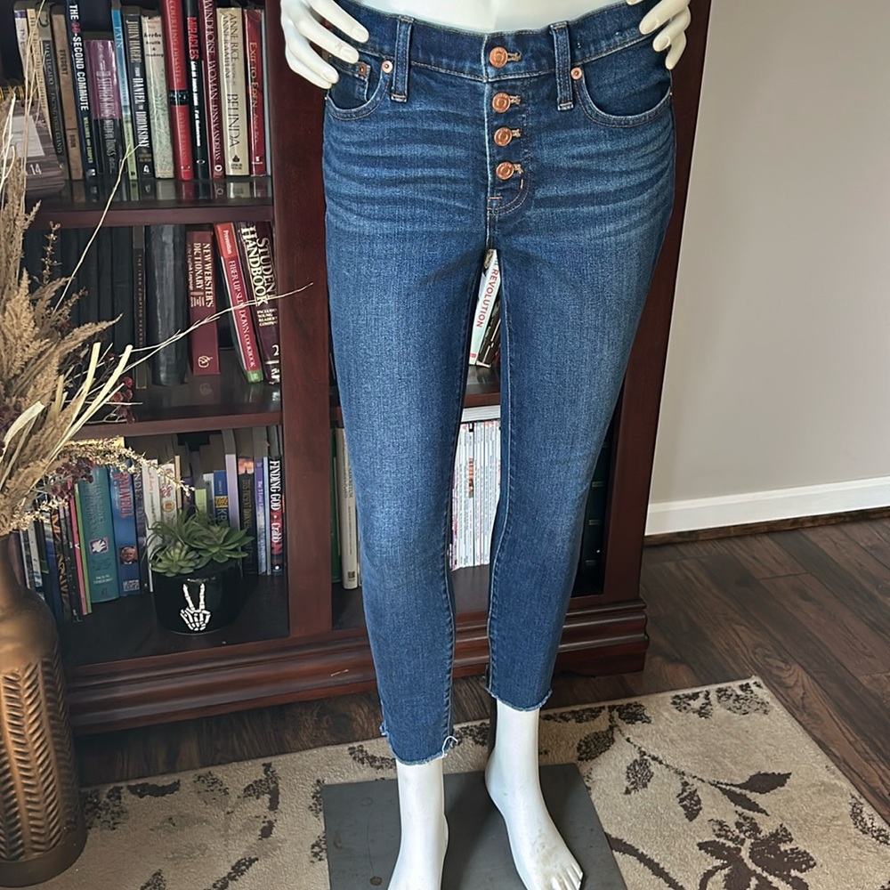 J Crew 9” Button-fly Toothpick Jeans